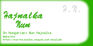 hajnalka nun business card